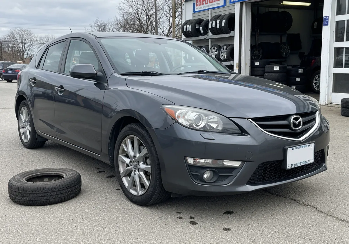 2013 Mazda Mazda3 GS graphite hatchback front three-quarter listing photo