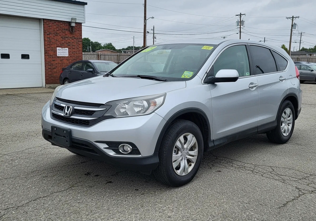 2014 Honda CR-V EX AWD silver SUV front three-quarter listing photo